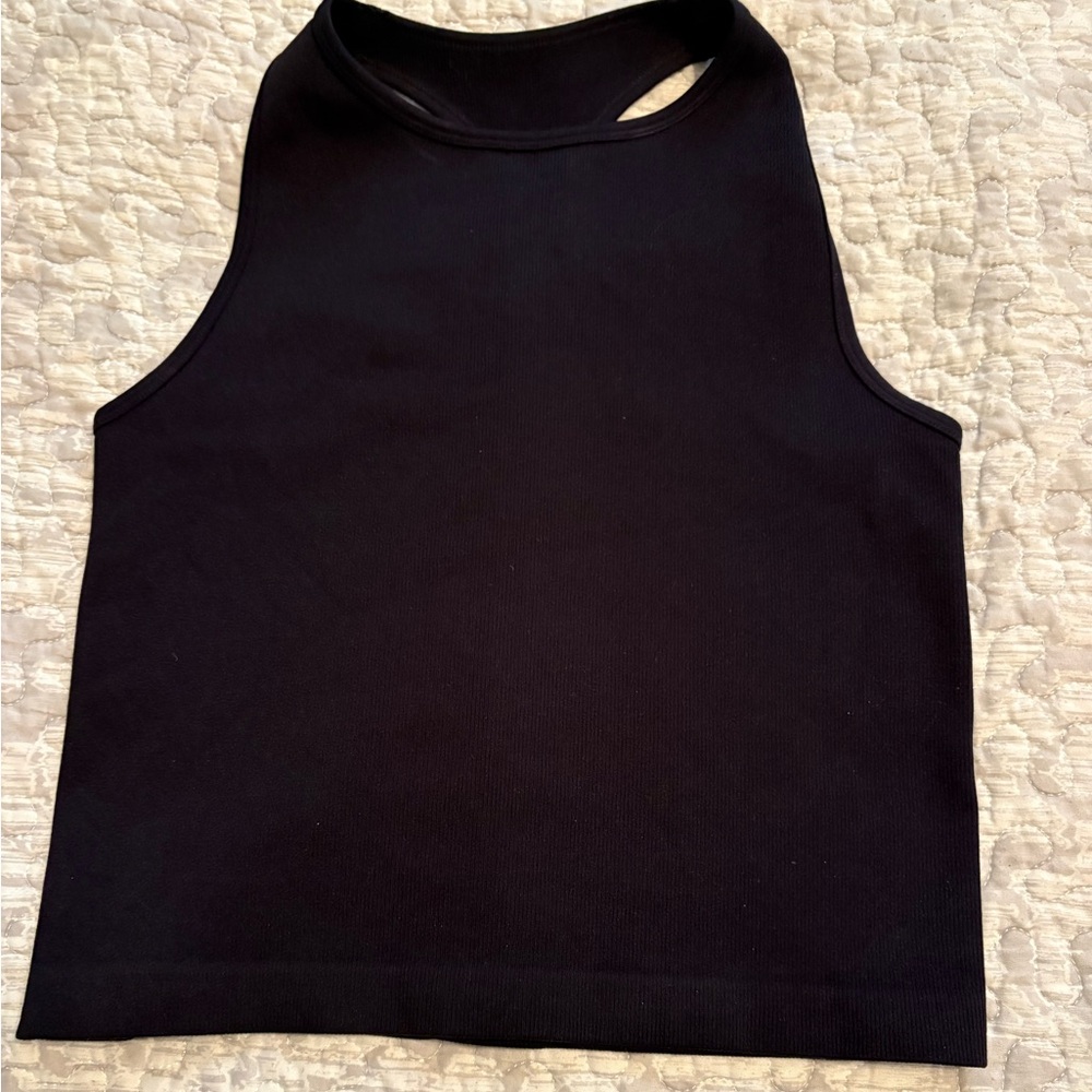Free people - intimately Women’s Black Ribbed High Neck cropped, Tank Top